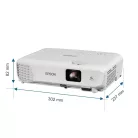 Epson EB-W53 WXGA lámpás projektor, 2xHDMI, 4000 lumen