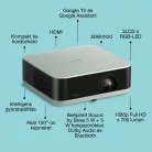 Epson Lifestudio Pop EF-61G hordozható smart projektor Google TV, FHD