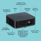 Epson LIFESTUDIO EF-62N hordozható smart projektor, Google TV,  4K Pro UHD