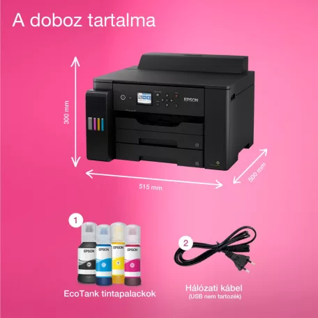 Epson EcoTank L11160 színes tintasugaras A3+, duplex, LAN, WIFI