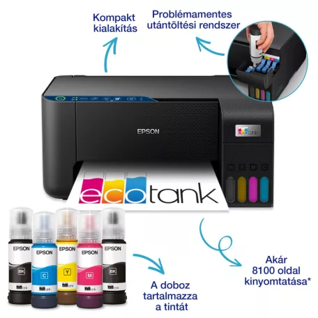 Epson EcoTank L3271 színes tintasugaras A4 MFP, WIFI