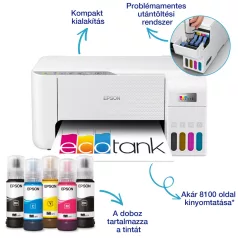 Epson EcoTank L3276 színes tintasugaras A4 MFP, WIFI