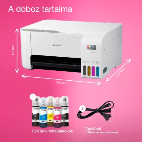 Epson EcoTank L3276 színes tintasugaras A4 MFP, WIFI