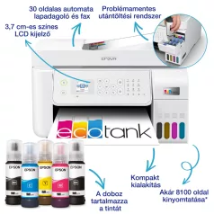   Epson Ecotank L5316 színes tintasugaras A4 4in1 MFP, ADF, WIFI, fehér