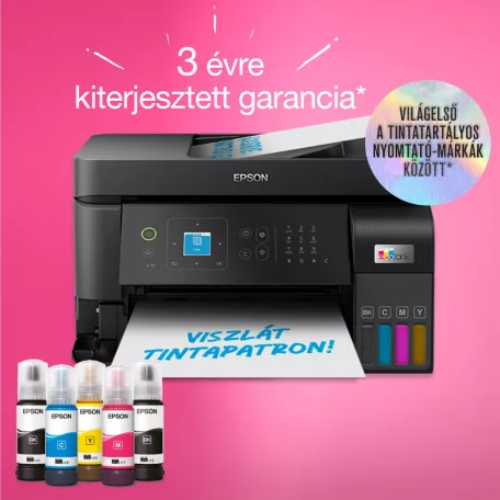Epson Ecotank L5590 színes tintasugaras A4 4in1 MFP, ADF, WIFI, fekete