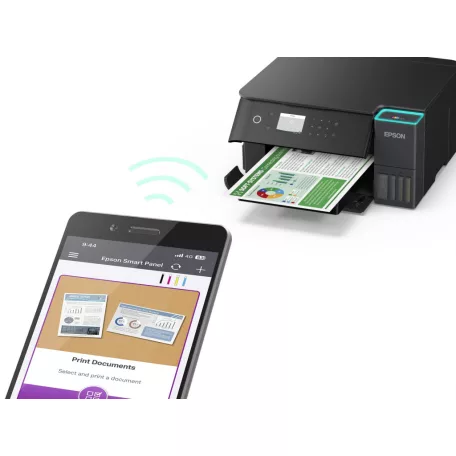 Epson EcoTank L6360 színes tintasugaras A4 MFP, duplex, LAN, WIFI, fekete