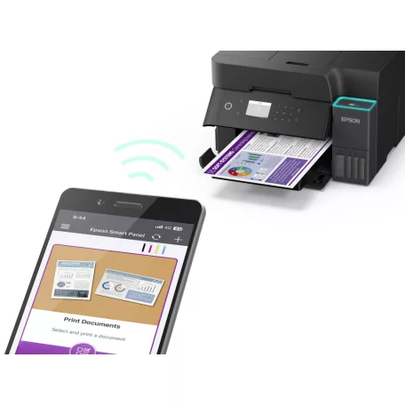 Epson EcoTank L6370 színes tintasugaras A4 MFP, ADF, duplex, LAN, WIFI, fekete