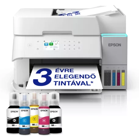 Epson EcoTank L6376 színes tintasugaras A4 MFP, ADF, duplex, LAN, WIFI, fehér