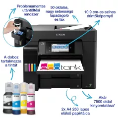   Epson EcoTank L6570 színes tintasugaras A4 MFP, DADF, duplex, LAN, WIFI, FAX