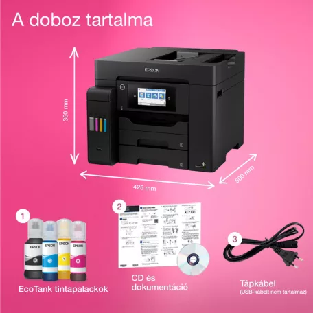 Epson EcoTank L6570 színes tintasugaras A4 MFP, DADF, duplex, LAN, WIFI, FAX