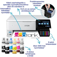   Epson EcoTank L8160 színes tintasugaras A4 fotó MFP, duplex, WIFI