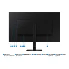 Samsung LS37D800UAUXEN - 37" UHD VA USB-C Monitor, fekete
