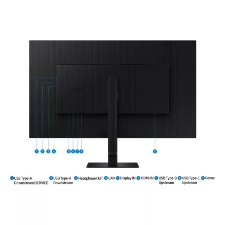 Samsung LS37D800UAUXEN - 37" UHD VA USB-C Monitor, fekete