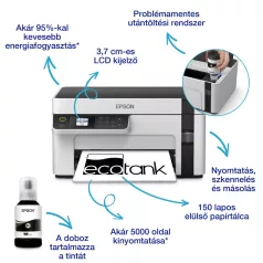 Epson EcoTank M2120 mono A4 tintasugaras 3in1 MFP, ADF, WIFI