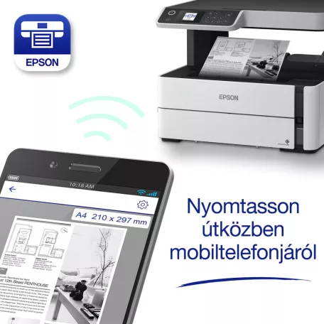 Epson EcoTank M2170 mono A4 tintasugaras MFP, duplex, LAN, WIFI