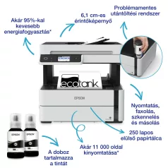   Epson EcoTank M3170 mono A4 tintasugaras 4in1 MFP, duplex, ADF, LAN, WIFI