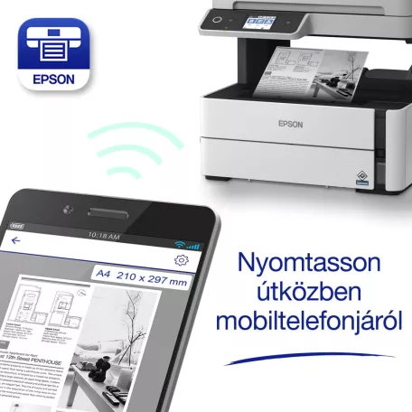 Epson EcoTank M3170 mono A4 tintasugaras 4in1 MFP, duplex, ADF, LAN, WIFI
