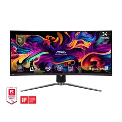   MSI MAG 341CQP QD-OLED - 34" UWQHD 175Hz 21:9 ívelt monitor, fekete