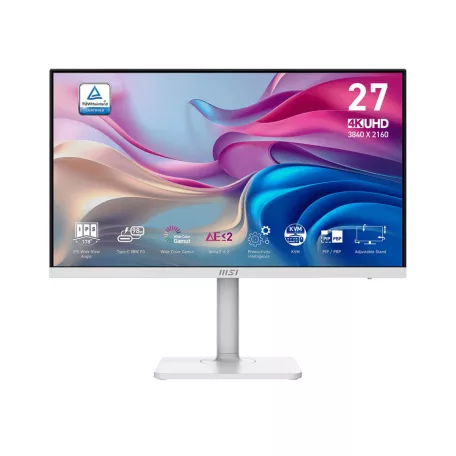 MSI Modern MD272UPHW - 27" UHD IPS HDR Type-C B2B monitor, fehér