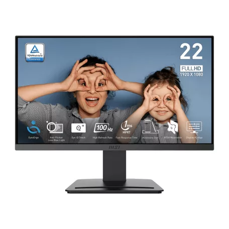 MSI PRO MP223 E2 21.5" FullHD VA 100Hz HDMI DP Monitor, fekete