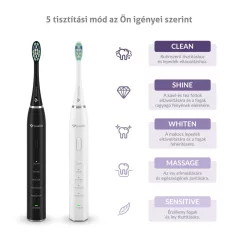  TrueLife SonicBrush Clean30 Duo Elektromos fogkefe 2db Fekete/fehér