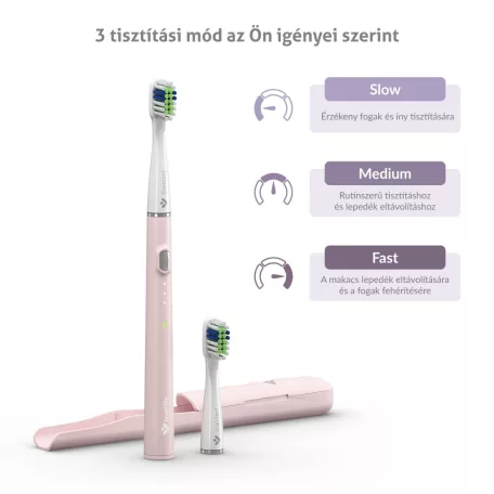 TrueLife SonicBrush Slim20 White Elektromos fogkefe Rózsaszín