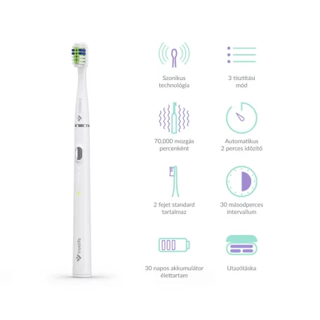 TrueLife SonicBrush Slim20 White Elektromos fogkefe Fehér