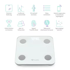 TrueLife FitScale W1 BT White Okosmérleg Fehér