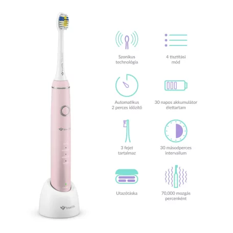 TrueLife SonicBrush Compact Pink Elektromos fogkefe rózsaszín