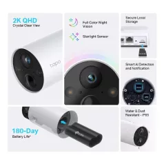   TP-LINK Tapo C420S1 Okos, vezeték nélküli kamera rendszer 2K QHD, 1-Kamerás