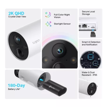 TP-LINK Tapo C420S2 Okos, vezeték nélküli 2 kamerás rendszer 2K QHD