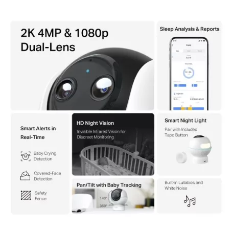 TP-LINK Tapo C840 Dual-Lens Smart Baby Camera
