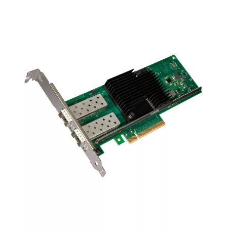 Intel X710DA2BLK, Belső, Vezetékes, PCI Express, Rost, 10000 Mbit/s, Fekete, Zöld, Rozsdamentes acél