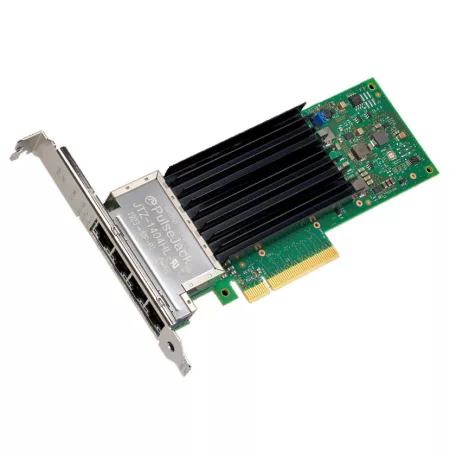 Intel X710-T4L, Belső, Vezetékes, PCI Express, Ethernet, 10000 Mbit/s, Fekete, Zöld, Szürke