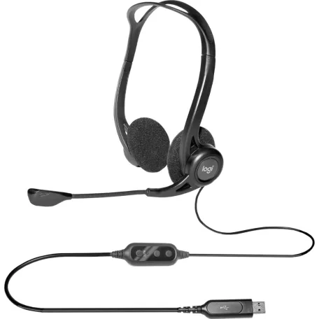Logitech 981-000100, Vezetékes, 100 - 1000 Hz, Hívás/zene, 120 g, Headset, Fekete