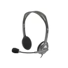 Logitech LGT-H110, Vezetékes, Iroda/telefonos ügyfélközpont, 20 - 20000 Hz, 74 g, Headset, Szürke, Sötétszürke