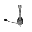 Logitech LGT-H110, Vezetékes, Iroda/telefonos ügyfélközpont, 20 - 20000 Hz, 74 g, Headset, Szürke, Sötétszürke