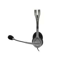   Logitech LGT-H110, Vezetékes, Iroda/telefonos ügyfélközpont, 20 - 20000 Hz, 74 g, Headset, Szürke, Sötétszürke
