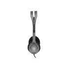 Logitech LGT-H110, Vezetékes, Iroda/telefonos ügyfélközpont, 20 - 20000 Hz, 74 g, Headset, Szürke, Sötétszürke
