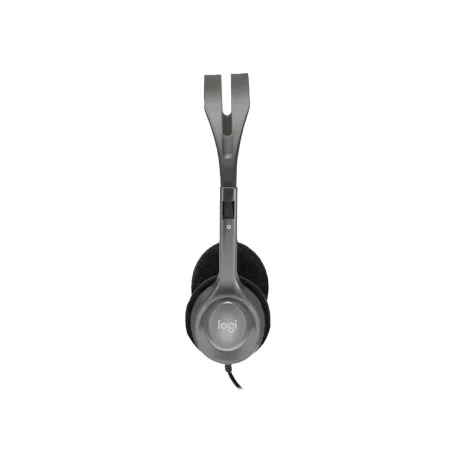 Logitech LGT-H110, Vezetékes, Iroda/telefonos ügyfélközpont, 20 - 20000 Hz, 74 g, Headset, Szürke, Sötétszürke