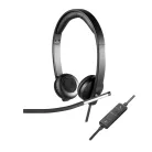 Logitech 981-000519, Vezetékes, Iroda/telefonos ügyfélközpont, 50 - 10000 Hz, 120 g, Headset, Fekete, Ezüst