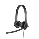 Logitech H570e, Vezetékes, Iroda/telefonos ügyfélközpont, 31,5 - 20000 Hz, 111 g, Headset, Fekete