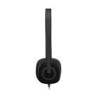 Logitech 981-000589, Vezetékes, Iroda/telefonos ügyfélközpont, 20 - 20000 Hz, 80 g, Headset, Fekete