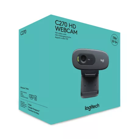 Logitech 960-001063, 3 MP, 1280 x 720 pixelek, 30 fps, 720p, 55°, USB
