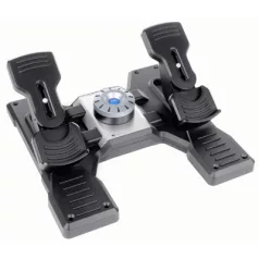   Logitech G Flight Rudder Pedals, Flight Sim, PC, Analóg/digitális, Vezetékes, USB 2.0, Fekete, Ezüst