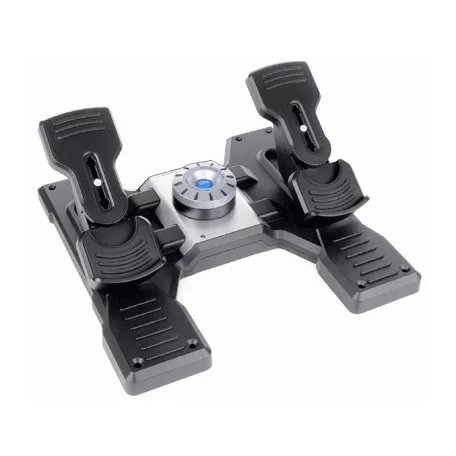 Logitech G Flight Rudder Pedals, Flight Sim, PC, Analóg/digitális, Vezetékes, USB 2.0, Fekete, Ezüst