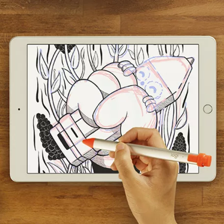 Logitech 914-000034, Táblagép, Apple, Narancssárga, iPad Air (4th gen)(A2316, A2324, A2325, A2072), Cseppálló, Ovális