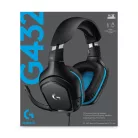 Logitech G 981-000770, Vezetékes, Játék, 20 - 20000 Hz, 280 g, Headset, Fekete, Kék