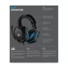 Logitech G 981-000770, Vezetékes, Játék, 20 - 20000 Hz, 280 g, Headset, Fekete, Kék