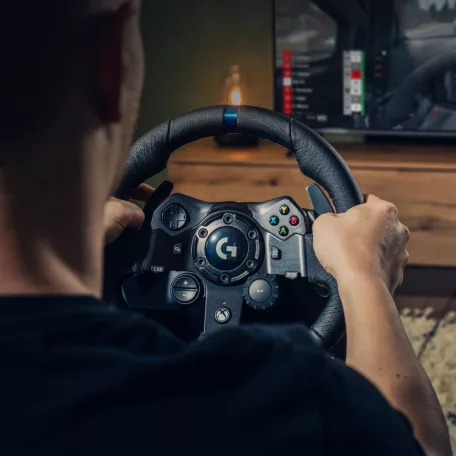 Logitech G G923, Kormánykerék + pedálok, PC, Xbox One, Xbox Series S, Xbox Series X, D-pad, Analóg/digitális, 900°, Vezetékes